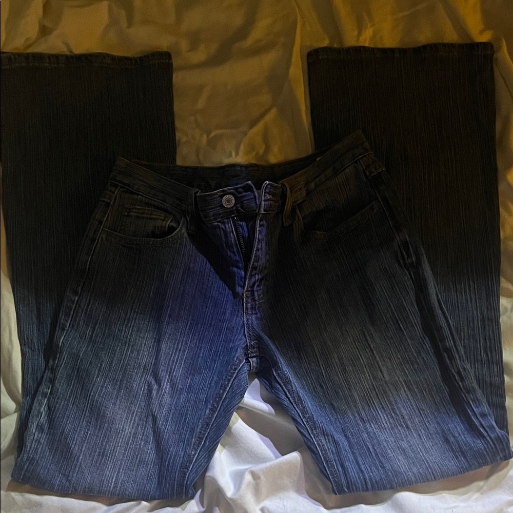 Stylish Dark Blue Women's Straight Leg Jeans brandy Melville